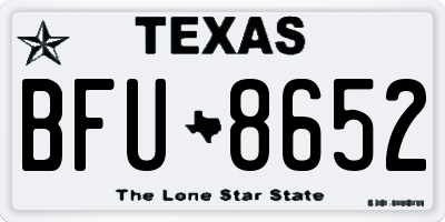 TX license plate BFU8652