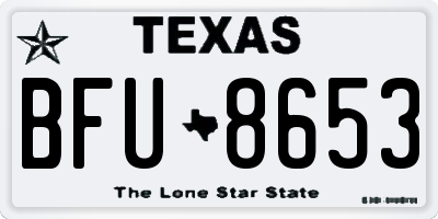 TX license plate BFU8653