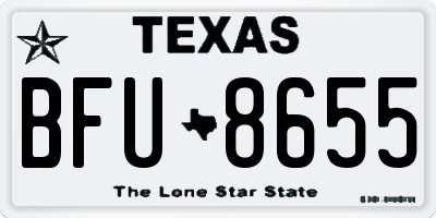 TX license plate BFU8655