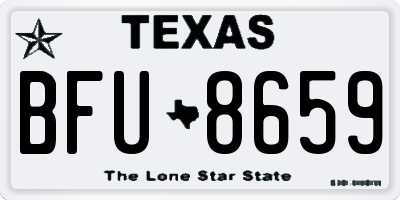 TX license plate BFU8659