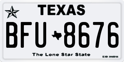 TX license plate BFU8676