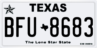 TX license plate BFU8683