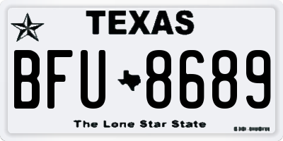TX license plate BFU8689
