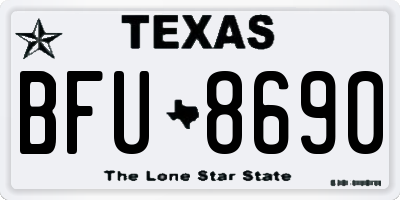 TX license plate BFU8690