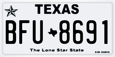 TX license plate BFU8691