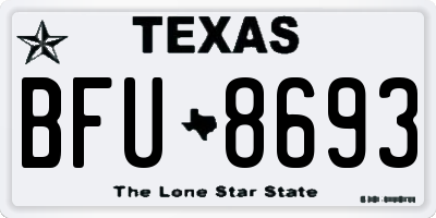 TX license plate BFU8693