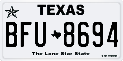 TX license plate BFU8694
