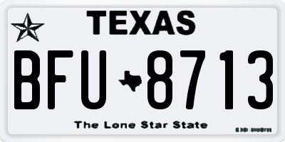 TX license plate BFU8713