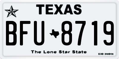 TX license plate BFU8719