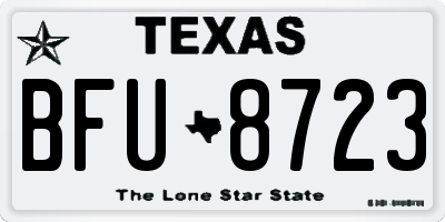TX license plate BFU8723