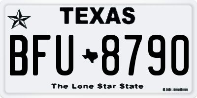 TX license plate BFU8790