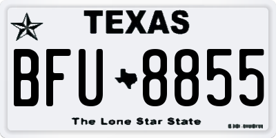 TX license plate BFU8855