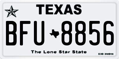 TX license plate BFU8856