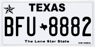 TX license plate BFU8882