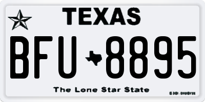 TX license plate BFU8895