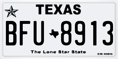 TX license plate BFU8913
