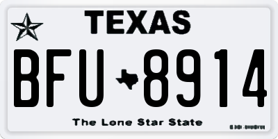 TX license plate BFU8914