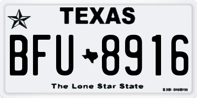 TX license plate BFU8916