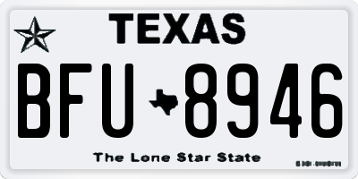 TX license plate BFU8946