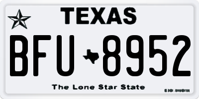 TX license plate BFU8952