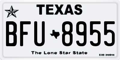 TX license plate BFU8955