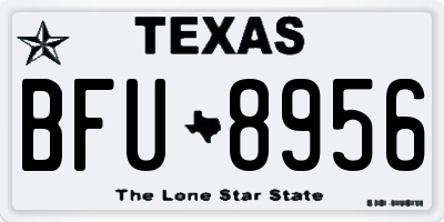 TX license plate BFU8956