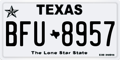 TX license plate BFU8957