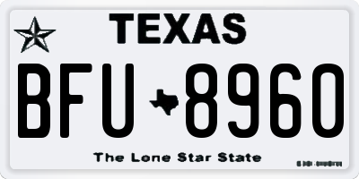 TX license plate BFU8960
