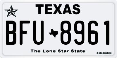 TX license plate BFU8961
