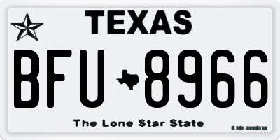 TX license plate BFU8966