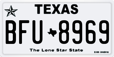 TX license plate BFU8969