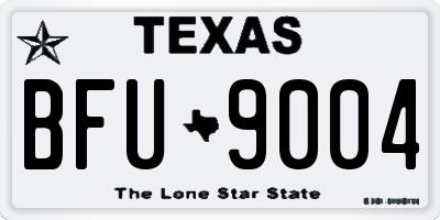 TX license plate BFU9004