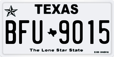 TX license plate BFU9015