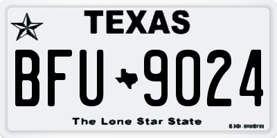 TX license plate BFU9024