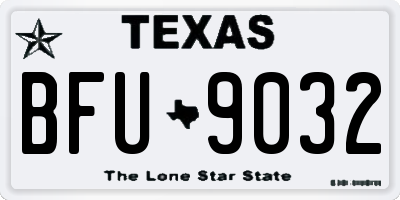 TX license plate BFU9032