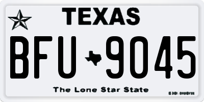 TX license plate BFU9045