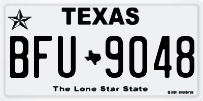 TX license plate BFU9048