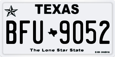TX license plate BFU9052