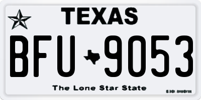 TX license plate BFU9053