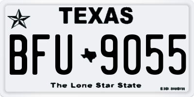 TX license plate BFU9055