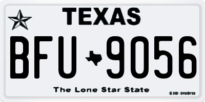 TX license plate BFU9056