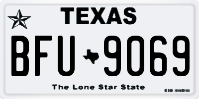 TX license plate BFU9069