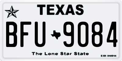 TX license plate BFU9084