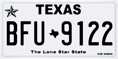 TX license plate BFU9122
