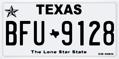 TX license plate BFU9128