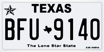 TX license plate BFU9140