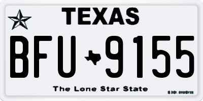 TX license plate BFU9155