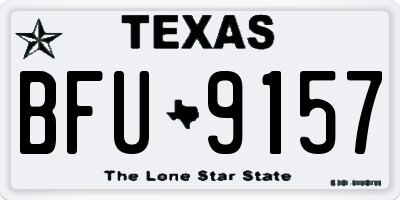 TX license plate BFU9157