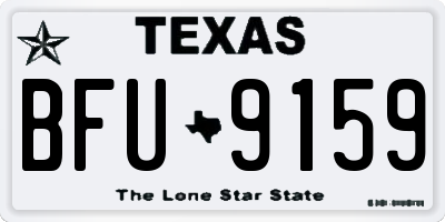 TX license plate BFU9159