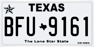 TX license plate BFU9161